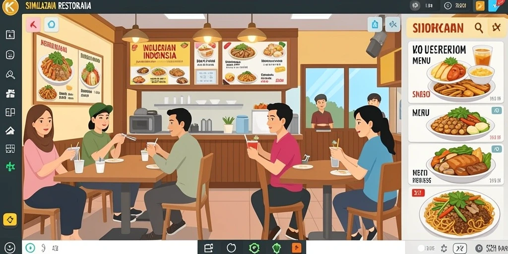 Karakter unik sedang beraksi di level menantang.