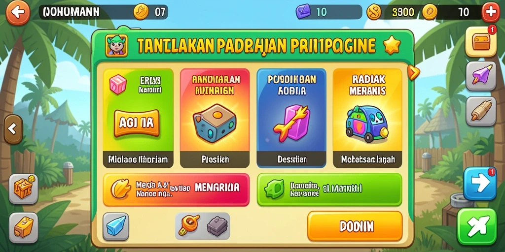 Pemandangan grafis yang menawan dalam setiap level.